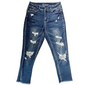 NOBO Distressed, Cropped, High Rise Jeans, Size 5